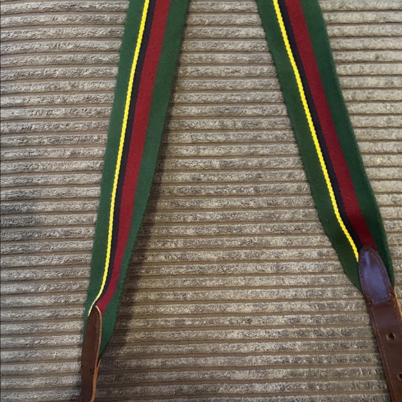 Vintage Polo by Ralph Lauren Brown Crossbody Bag with Green and Red Strap - Picture 14 of 16